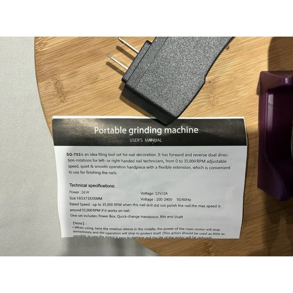 Nail Grinding Machine SG-703 Forward Reverse Dual Direction Flexible Extension